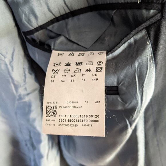 HUGO Boss Wool Suit Blazer Navy 100% Wool 44R US - Picture 3 of 15